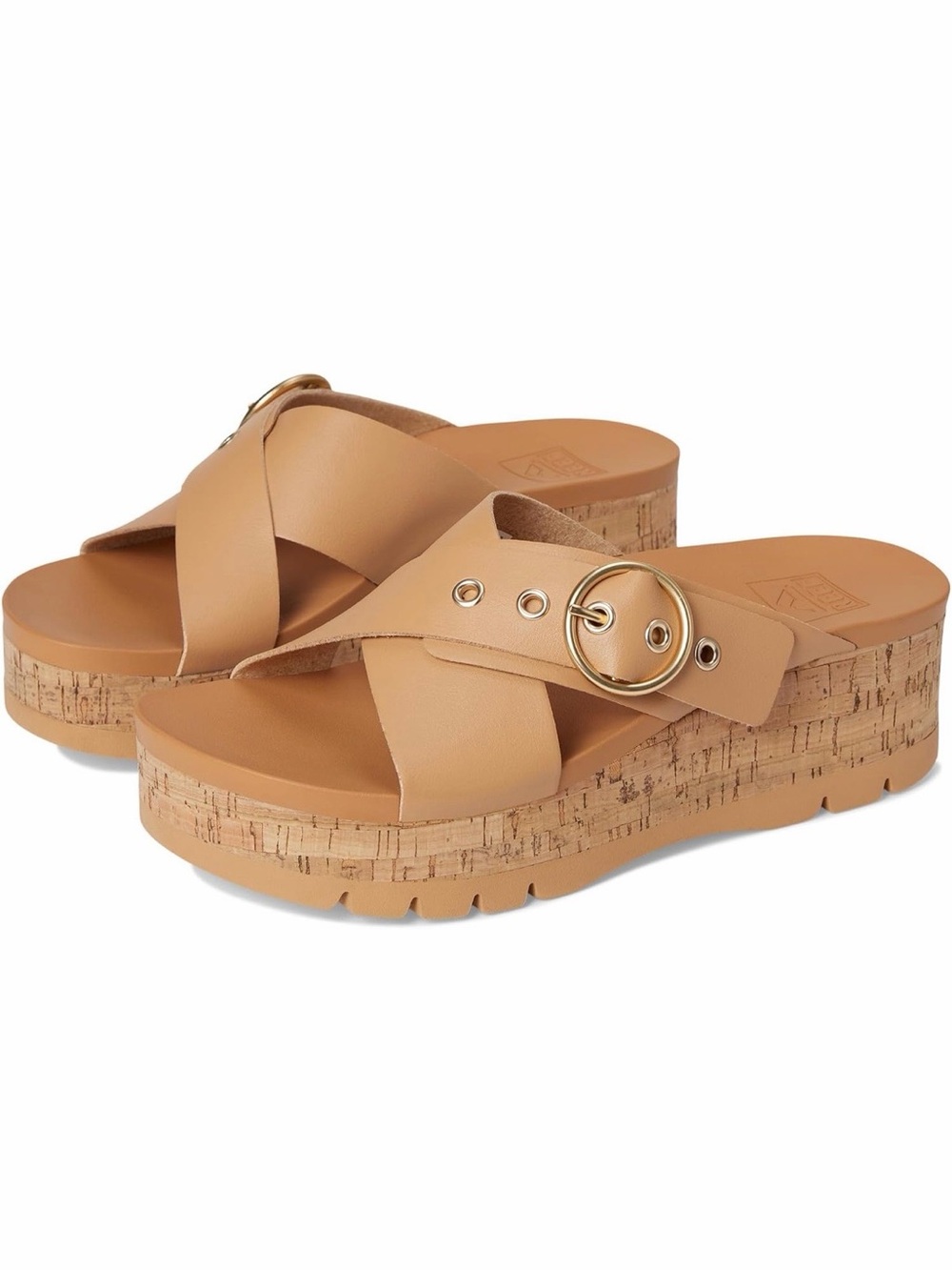 REEF Vista Higher Gia Cork Platform Sandal Like New Size 10